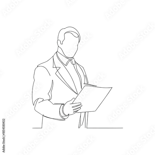 Business Man With Paper