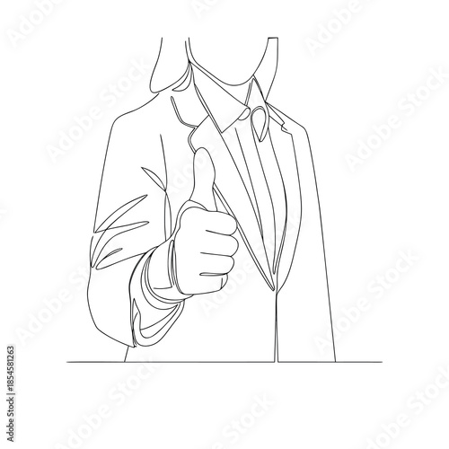 Simple Person With Thumbs Up