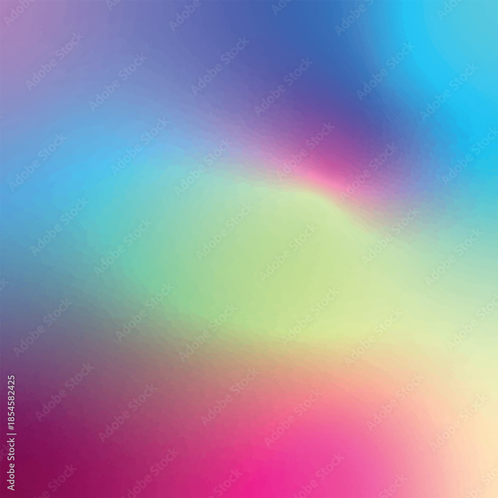Obraz premium Trendy abstract rainbow blurred background. Smooth gradient vector illustration for web, template, posters, card, banner. Pastel colors mesh pattern.