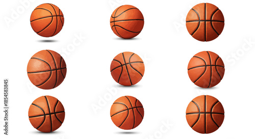 Set Basketbal isolated on transparent most popular basketball png isolated on transparent