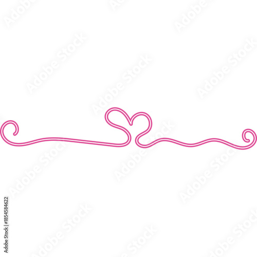 Continuous Line Heart Neon