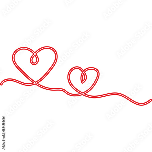 Continuous Line Heart Neon