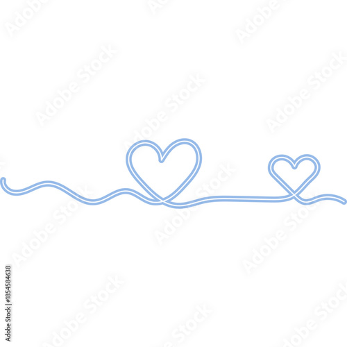 Continuous Line Heart Neon