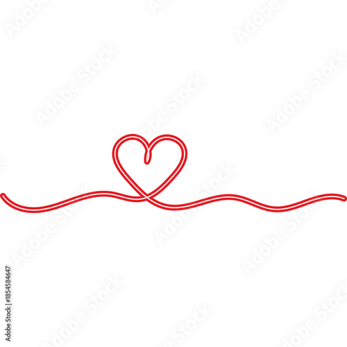 Continuous Line Heart Neon