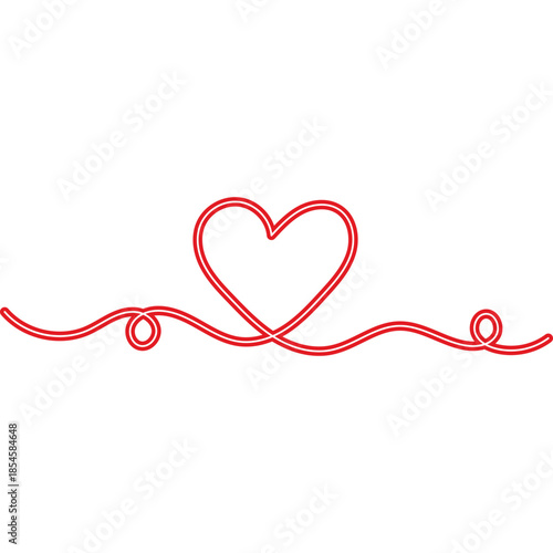 Continuous Line Heart Neon