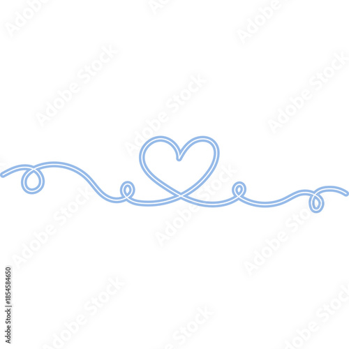 Continuous Line Heart Neon