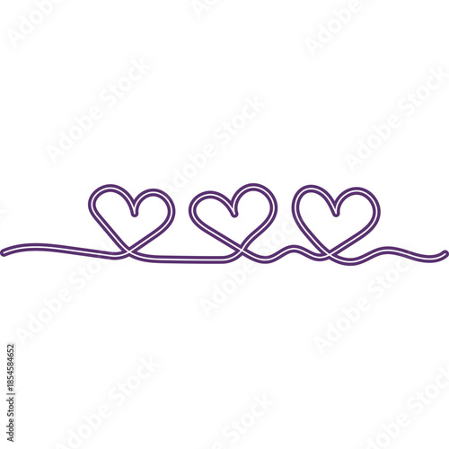 Continuous Line Heart Neon