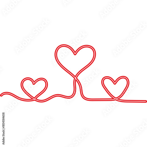 Continuous Line Heart Neon