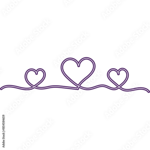 Continuous Line Heart Neon