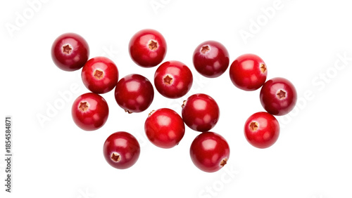 Photos Pile of fresh red cranberries isolated PNG, vibrant and juicy berries on transpa
