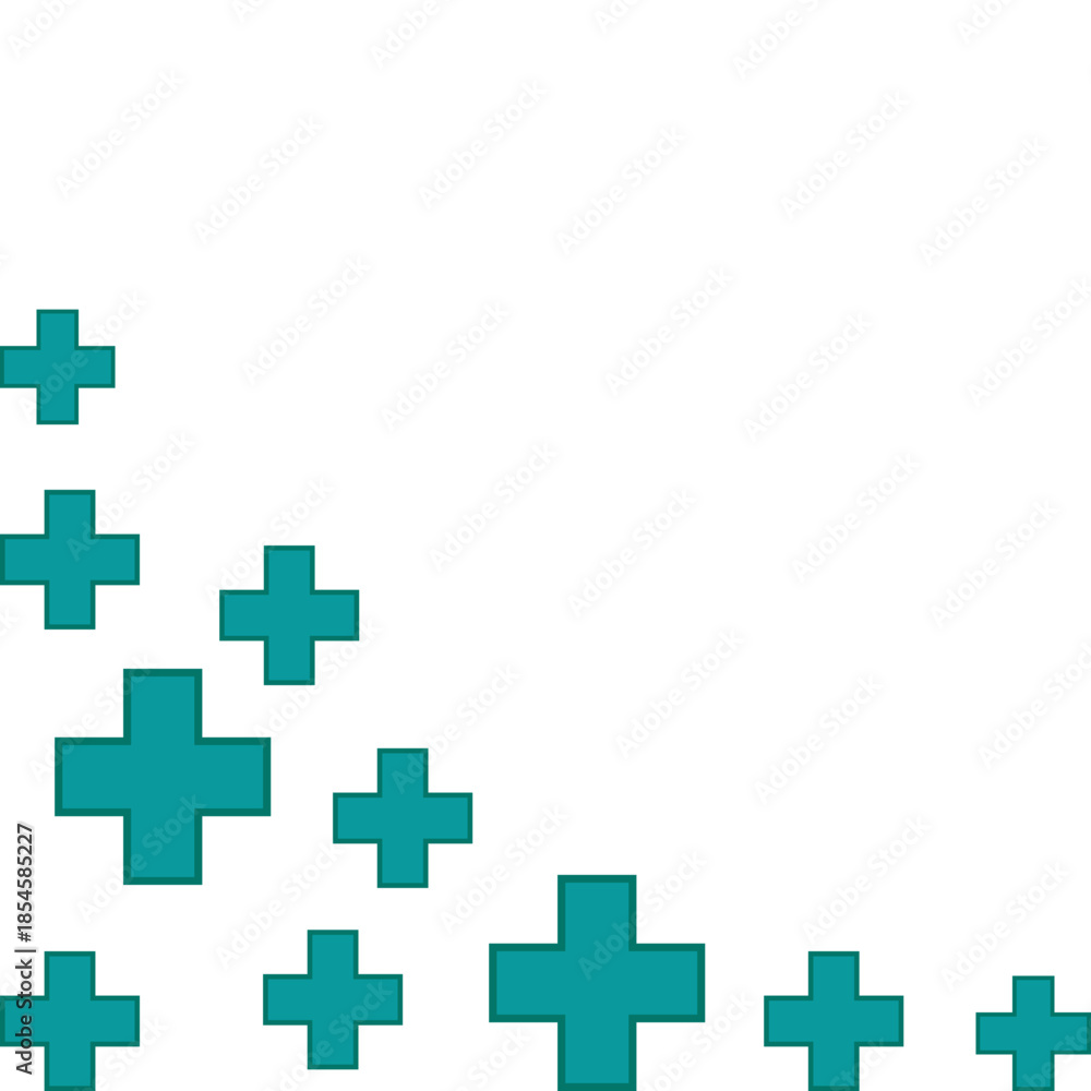 Obraz premium Medical Cross Pattern Corner