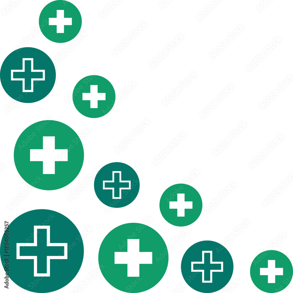 Obraz premium Medical Cross Pattern Corner