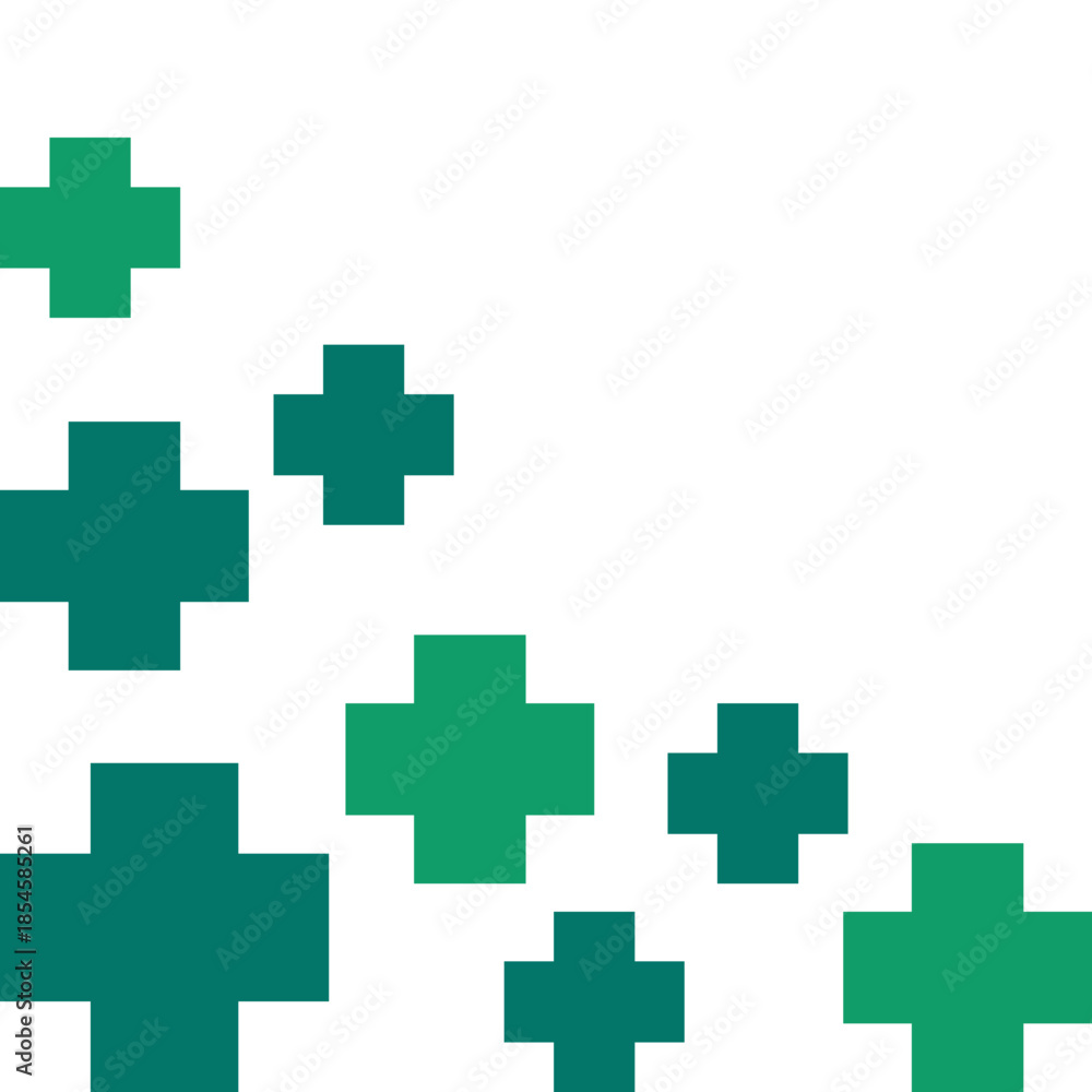 Fototapeta premium Medical Cross Pattern Corner