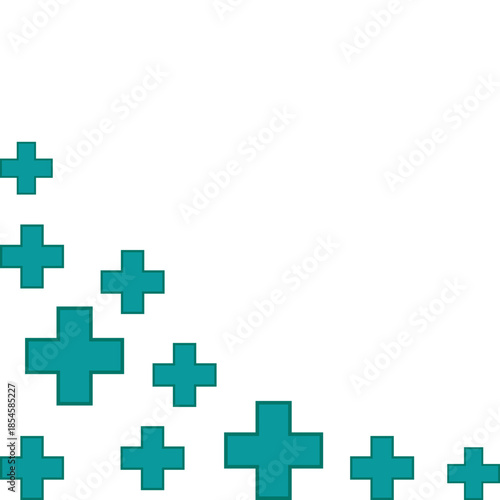 Medical Cross Pattern Corner