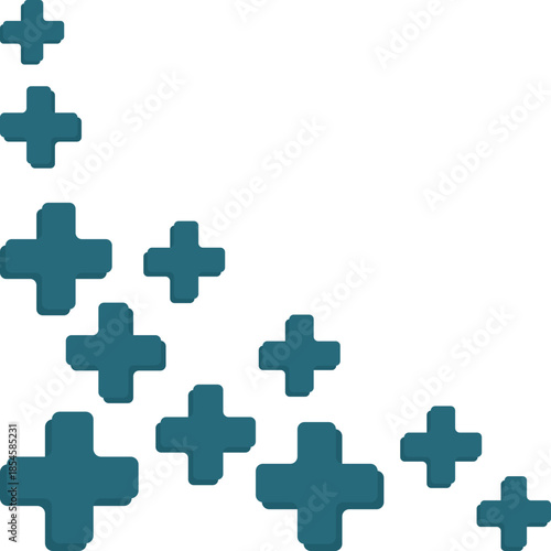 Medical Cross Pattern Corner
