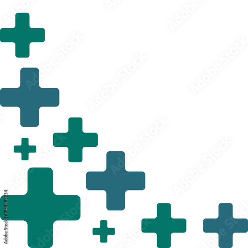 Medical Cross Pattern Corner