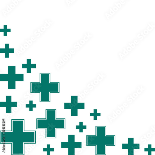 Medical Cross Pattern Corner