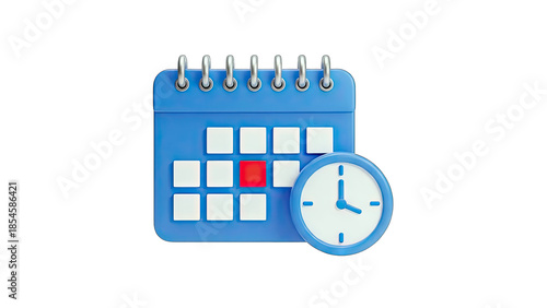 Calendar and Clock Illustrate Time Management