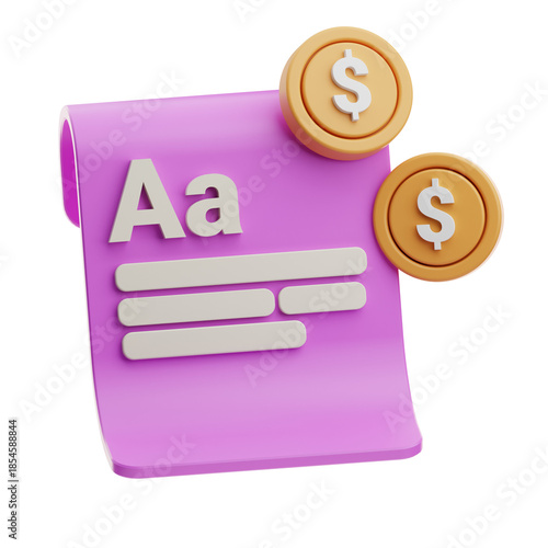 Digital Note with Currency Coins