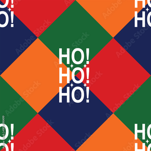 Christmas art features a simple, flat, seamless pattern with a joyful natal theme.