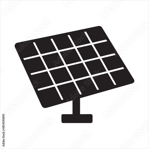 Solar Panel Grid Pattern Icon Vector Illustration