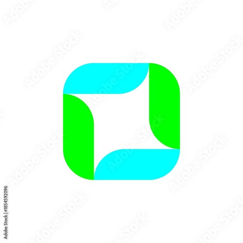 Abstract Rounded Square Loop Logo with Green and Cyan Colors Free Download Abstract Rounded Square Loop Logo with Green and Cyan Colors - GFXLoad