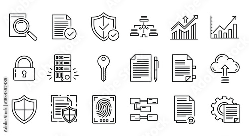 Security and data management icons