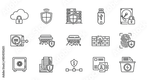 Illustrations of various security measures