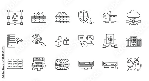 Illustrations of various cybersecurity concepts