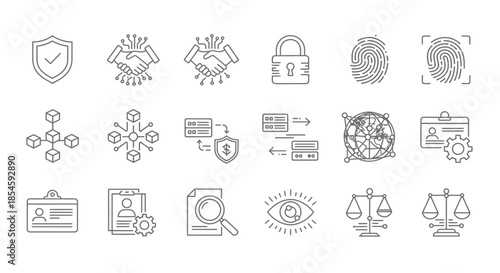 Security and data integrity icons