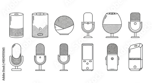 Collection of various microphone designs