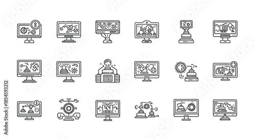 Illustrations of various computer and network concepts