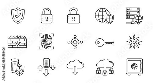 Illustrations of various security measures