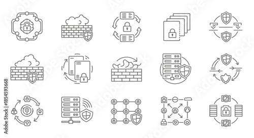 Illustrations of cybersecurity concepts