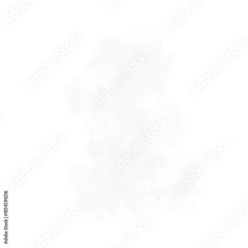 Billowing White Steam Cloud Formation Isolated Asset