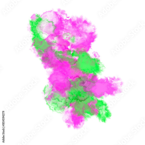 Abstract Neon Glitch Smoke Texture with Green and Pink Colors