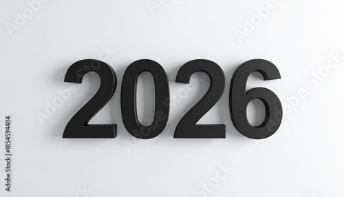 Golden 3D New Year number symbol for holiday celebration and calendar design