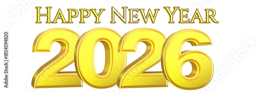 Happy New Year Celebration Background with Golden Text and Sparkles