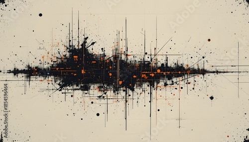 Glitch Distorted Grunge Overlay With Noise Destroyed Error Shapes And Halftone Screen Print Texture Vector