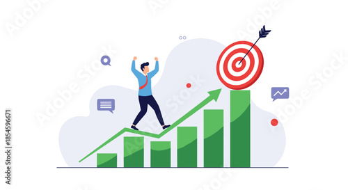 Achieve business goals with a winning strategy, celebrate success with rising sales, and master your targets to become a leader in your industry now