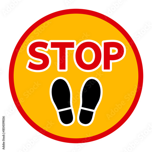 止まれマークのイラスト