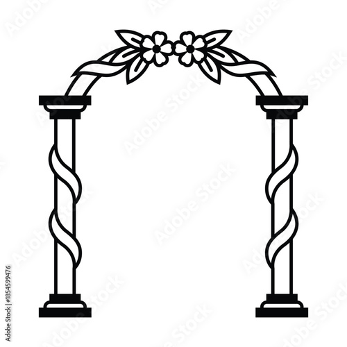 Elegant floral archway decoration for weddings and events