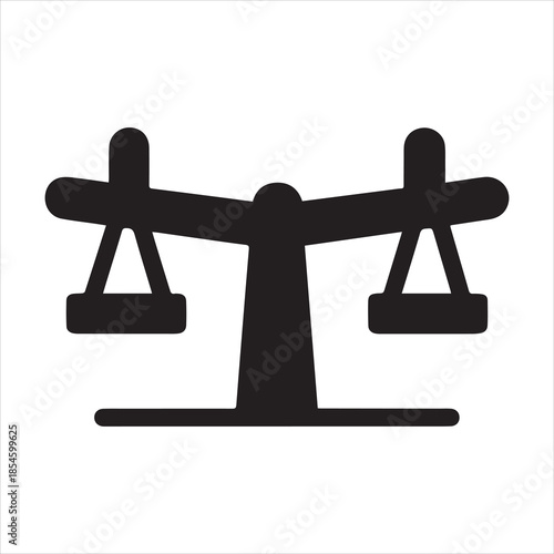 Seesaw With Two Seats Icon Vector Illustration