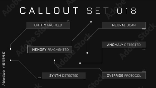 Callout Hud Pack Containing Windowed Info Tags For Display