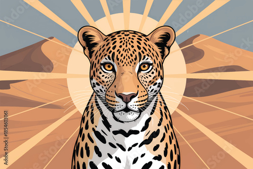 Endangered Arabian Leopard ? International Wildlife Day Creative Visual.eps