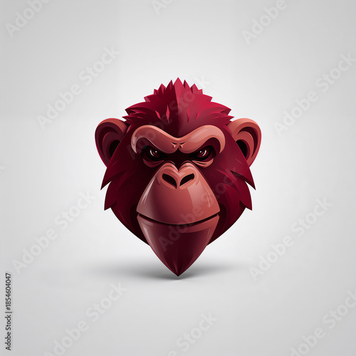3D MONKEY LOGO FACE 