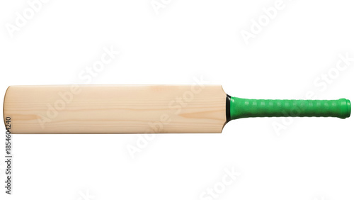 Foto Cricket bat PNG isolated on transparent background, wooden sports equipment with