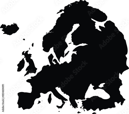 European Map Silhouette Illustration Copilot Scene View