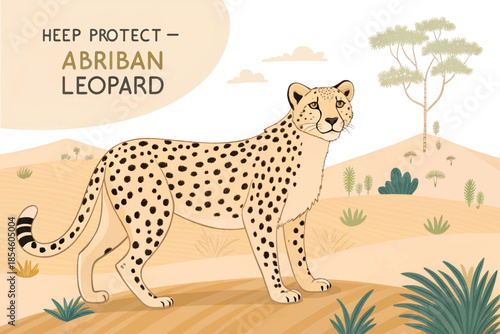 Save the Arabian Leopard ? Wildlife Protection and Conservation Art.eps