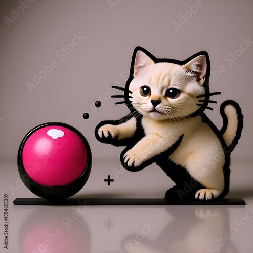 cat with a ball